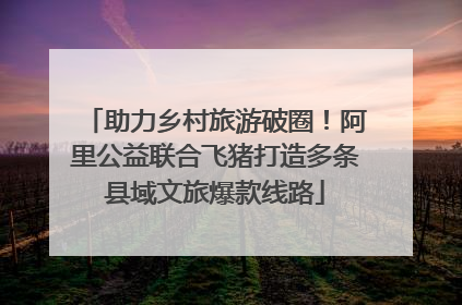 助力乡村旅游破圈！阿里公益联合飞猪打造多条县域文旅爆款线路